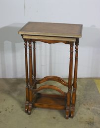 Vintage Burl And Marquetry Nesting Tables - See Photos For Condition