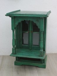 Side Stand  In Green Finish 2 Door, Lighted
