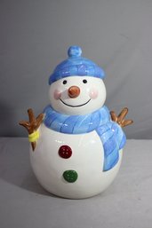 Table Tops Holiday Cheer Hand-Painted Hand-Crafted Snowman Cookie Jar