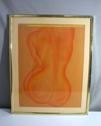 Framed Vintage Abstract Nude Silhouette Framed Art Print