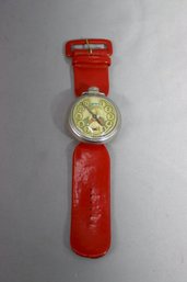 Vintage-style 1776 Uncle Sam Wristwatch With Broad Red Band