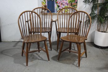 Group Lot Of 2 Windsor Arm Chairs And 2 Windsor Side Chairs