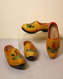 Two (2) Pair Of Amsterdam Wooden Shoes