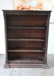 Grandiose Traditional Bookcase With Ornate Carvings- 1 Of 2