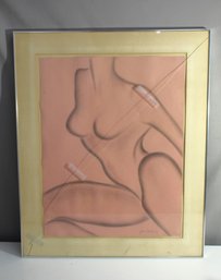 1977 Signed Joann Audrey  Female Torso Study - Framed Graphite Drawing