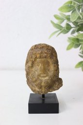 Figurine In The Style Of Ancient Egyptian Sarapis Head Stone