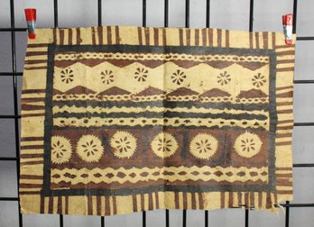 Tapa Cloth With Rectangular Pattern.-12.5'x 18.5'