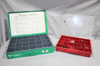 Two Screw Storage Case -One Metal And A Plastic Case