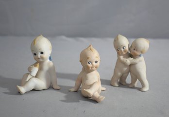 Group Of Three (3) Vintage Kewpie Doll Bisque Figurines