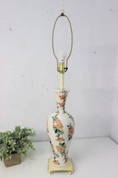 Asian Porcelain Flower Vase  Mounted As A Lamp