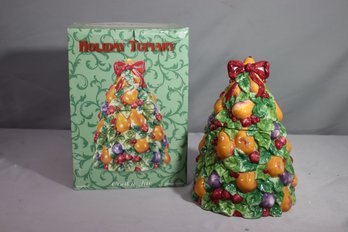 Holiday Topiary Tree Large Cookie Jar