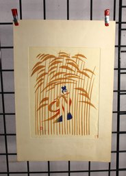 1965 Original Japanese Hand-Colored Woodblock Print By Inikumo-224/300