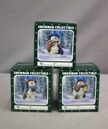Three (3) Vintage Windsor Collection Snowman -new