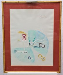 Superb Limited Edition Lithograph Mihail 1971   #17/25, Beautiful Mat And Bamboo Frame