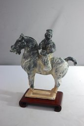 Chinese Style Pottery Horseman. Decorative Quality