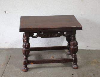 Spanish Revival Style Oak Occasional Table