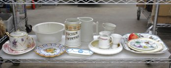 Vintage Assorted China And Porcelain Dishware Shelf Lot