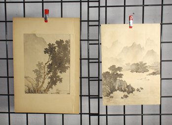 Pair Of Unframed Japanese Prints