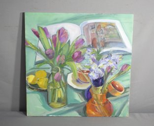 Spring Bloom' - A Vibrant Floral Oil Painting By Diana