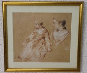 Framed Reproduction Of Study For Portrait Of A Woman
