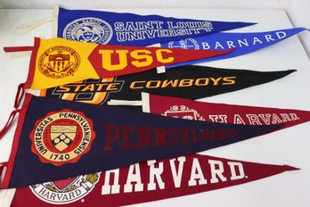 Grouping Of College School Seal Pennants