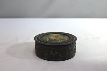 Vintage Trinket Box. Metal With Lined Interior