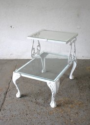 Two-Tier Glass Top Side Table