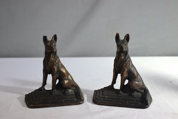 Pari Of Vintage Dog Bookends