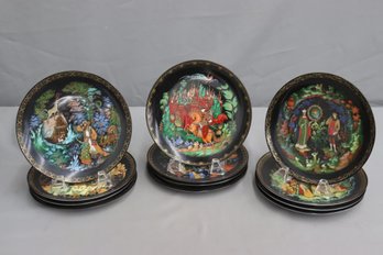 Set Of 12 Vintage 1990 Russian Legends Collector's Plates