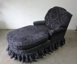 Luxurious Victorian-Inspired Damask Chaise Lounge