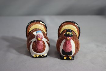 Vintage Hand Painted Thanksgiving Turkey Candle Holder