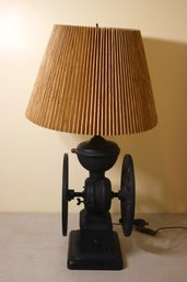Coffee Grinder Converted Into Table Lamp