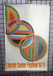 #10- Vintage Unframed 1967 Lincoln Center Festival Lithograph Poster