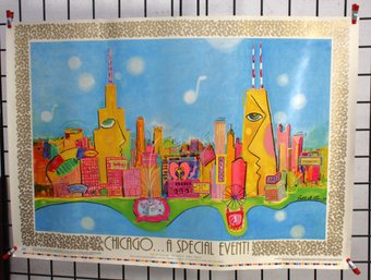 #11-unframed CHICAGO ... A SPECIAL EVENT! POSTER -signed /97