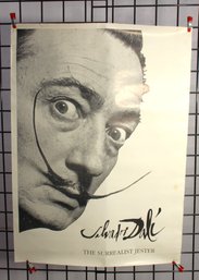 #12- Unframed Salvador Dal 'The Surrealist Jester' Vintage Poster