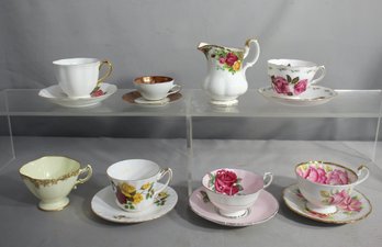'Assorted Lot Of Elegant Porcelain Teacups And Saucers'