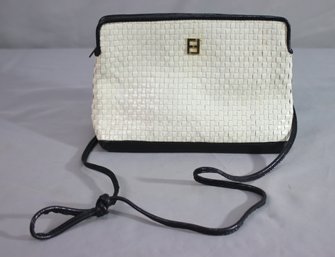 White Vintage Fendi One Strap Shoulder Bag