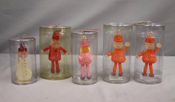 Five (5) Gundrops And Candy Canes Novelty Oranments