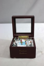 Mr. Christmas Animated Music Box Snowman Jamboree Skaters Winter Scene