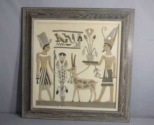 Ancient Offerings' - Hand-Sewn Egyptian Revival Tapestry