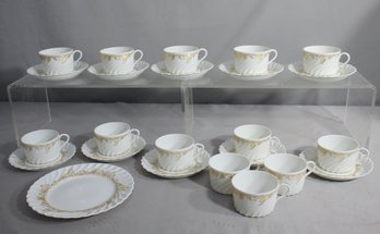 Partial Set Of Elegant Fine China Teacups And Saucers