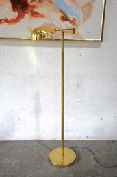 Vintage Brass Floor Lamp With Adjustable Arm