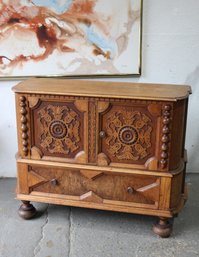 Ornate Vintage Carved Wooden Sideboard