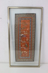Vintage Chinese Embroidery Panel In Floating Frame
