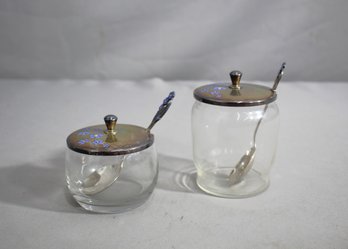 Set Of 2 Vintage Meka Danish Sugar And Jam Bowls