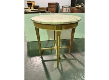 Round Marble Top Accent Table