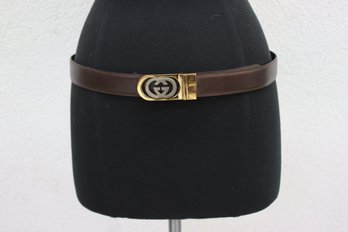 Gucci Brown Leather Belt