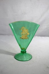 Vintage Art Deco Central Glass Works Fan Vase