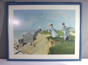 Framed Wall Art Print After Watercolor By Winslow Homer Long Branch NJ 1869