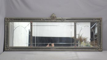 Vintage Three-Panel Etched Glass Mirror